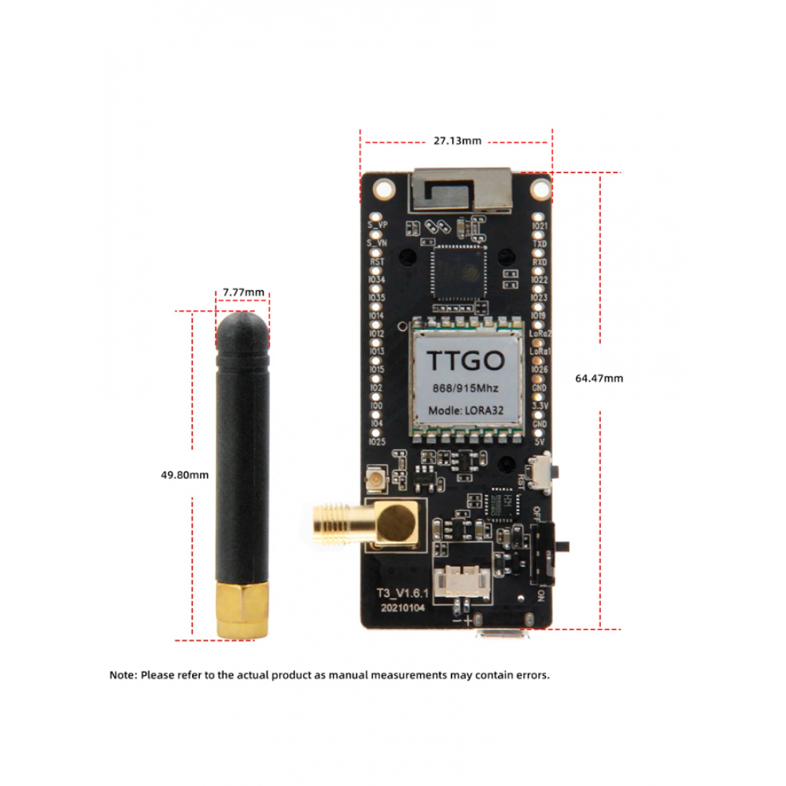 Плата LILYGO TTGO Meshtastic LoRa32 V2.1_1.6.1  868 МГц SX1276