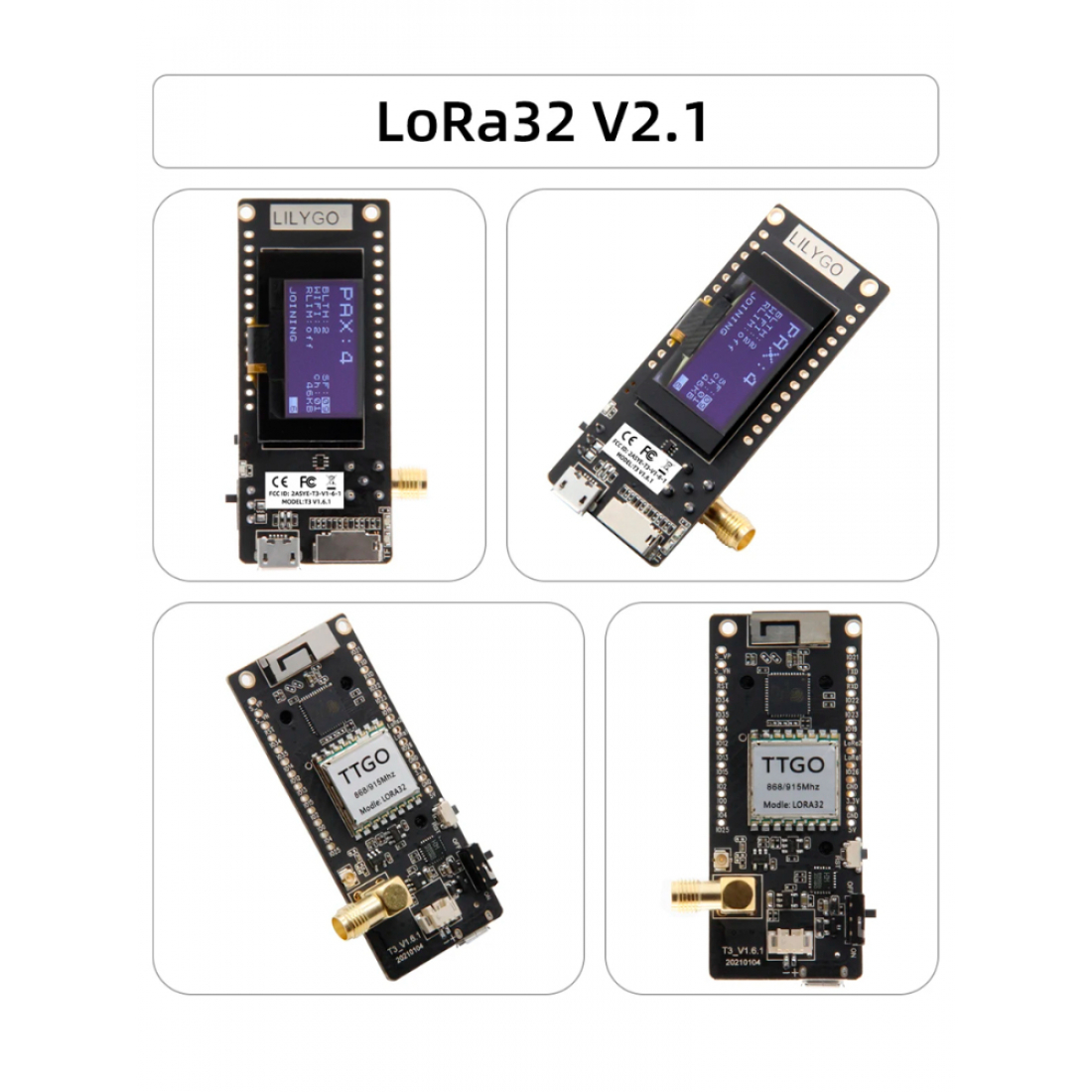 Плата LILYGO TTGO Meshtastic LoRa32 V2.1_1.6.1  868 МГц SX1276