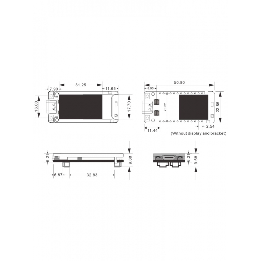 Плата Heltec T114 Meshtastic nRF52840+SX1262 863-928МГц Lora Bluetooth с корпусом