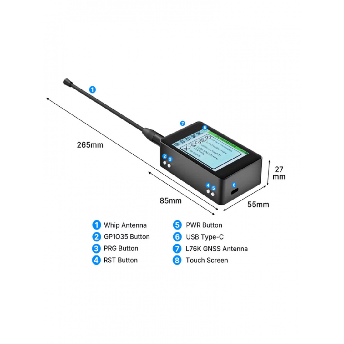 Нода Meshtastic LoRa32 V4 Expansion Kit 868-928МГц, текстовая рация