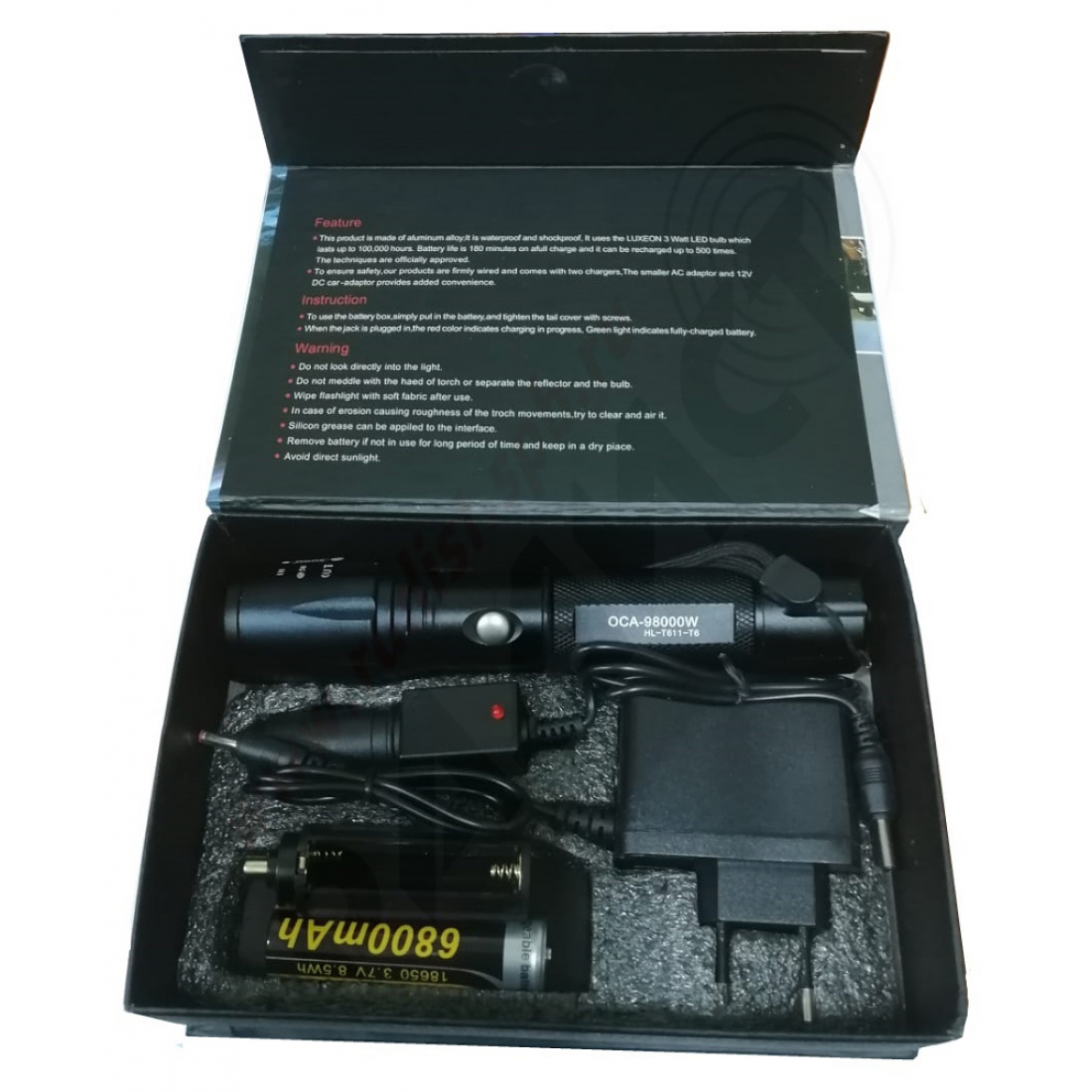 Тактический фонарь Led Power Style HL-T611-T6