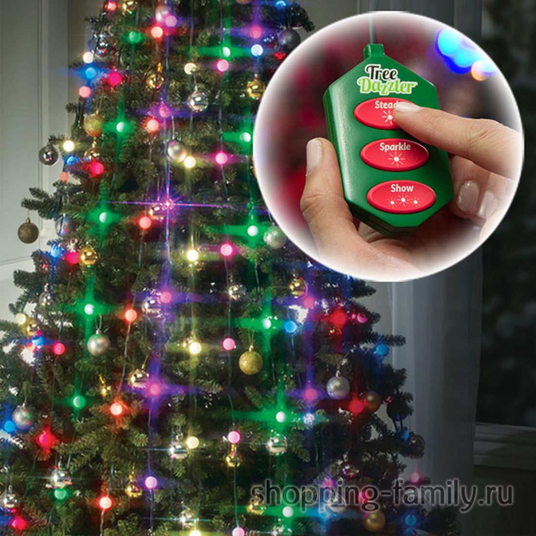 Конусная новогодняя гирлянда Tree Dazzler 64 шт