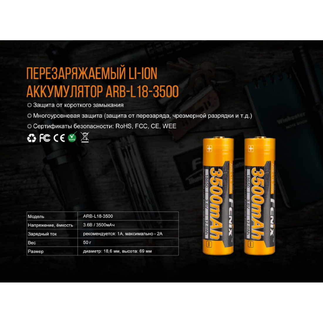 ЗАРЯДНОЕ УСТРОЙСТВО FENIX ARE-X11 (С АККУМУЛЯТОРОМ)